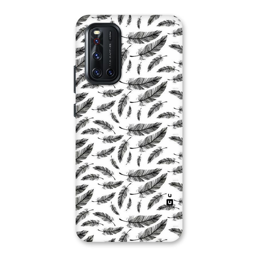 Black Feather Back Case for Vivo V19