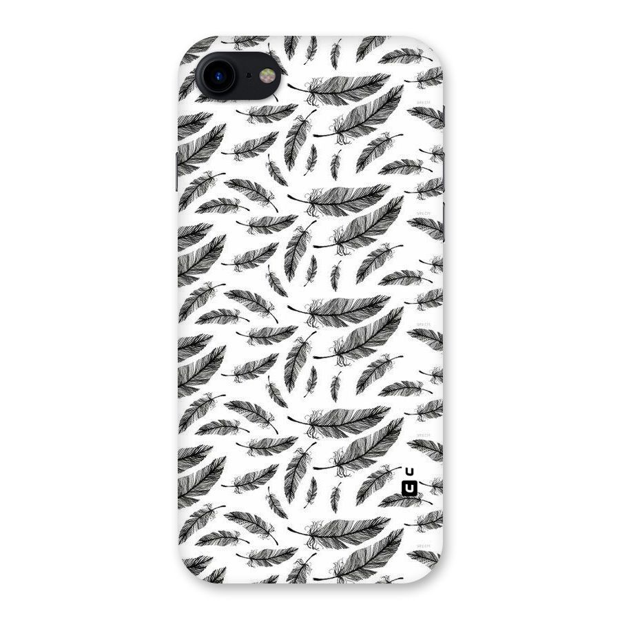 Black Feather Back Case for iPhone SE 2020