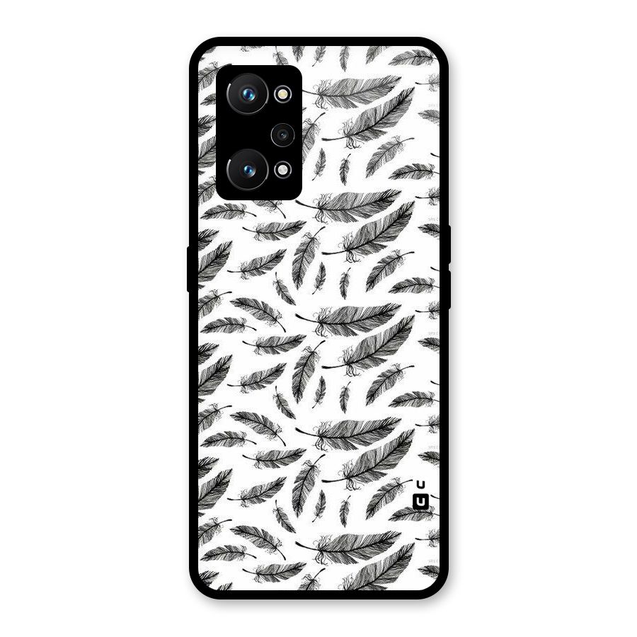 Black Feather Glass Back Case for Realme GT Neo 3T