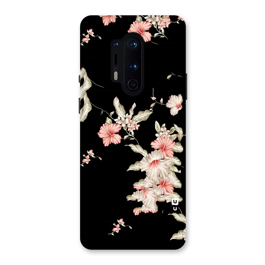 Black Floral Back Case for OnePlus 8 Pro