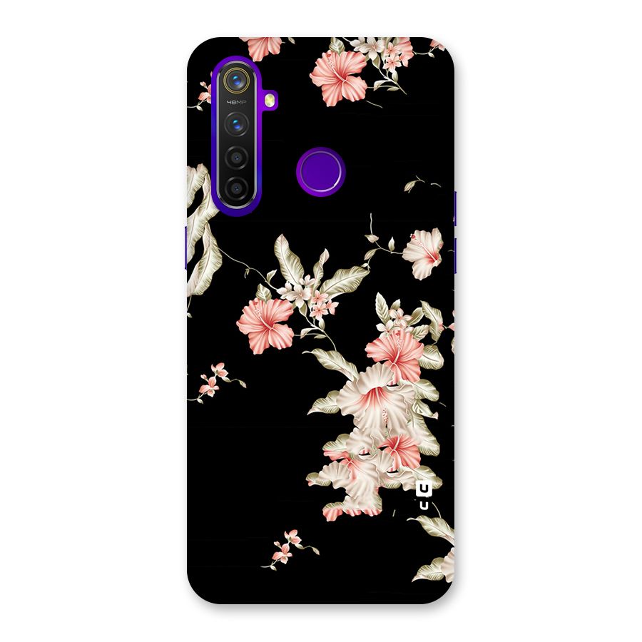 Black Floral Back Case for Realme 5 Pro