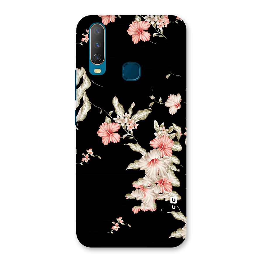 Black Floral Back Case for Vivo U10