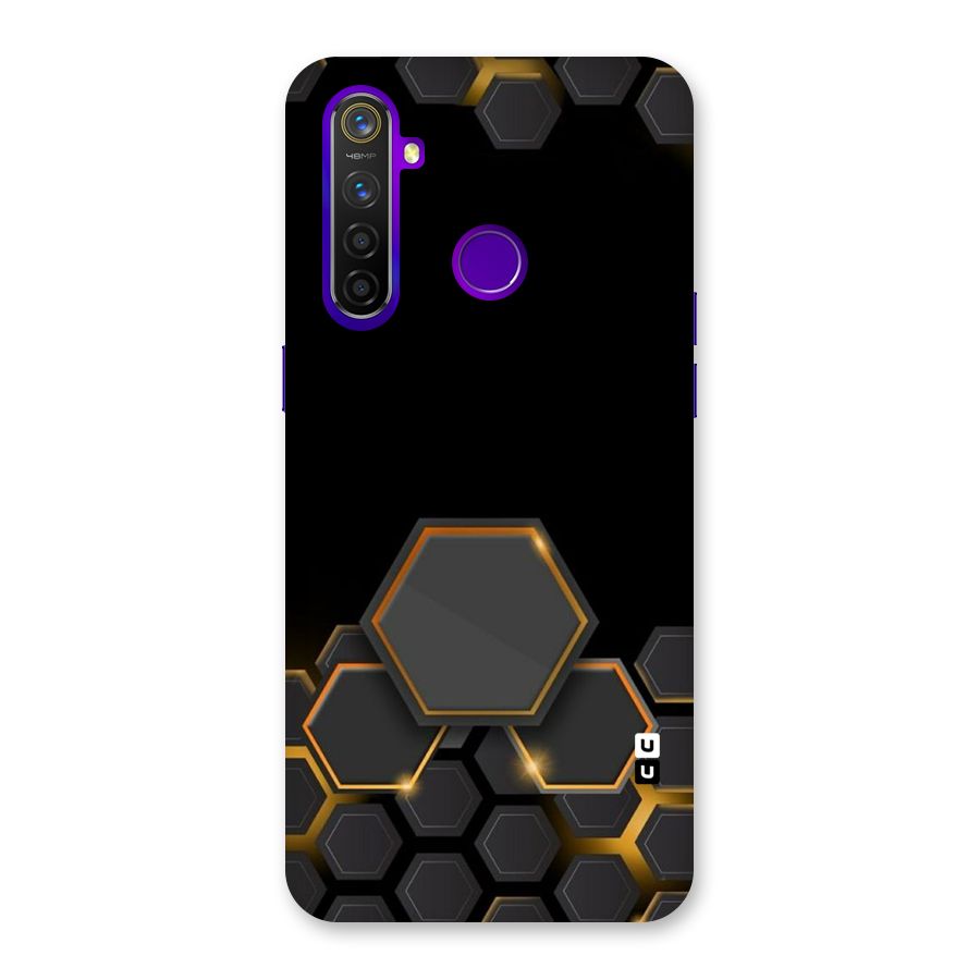 Black Gold Hexa Back Case for Realme 5 Pro