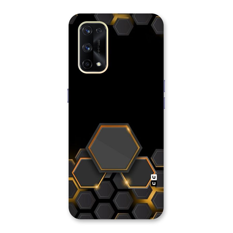 Black Gold Hexa Glass Back Case for Realme X7 Pro