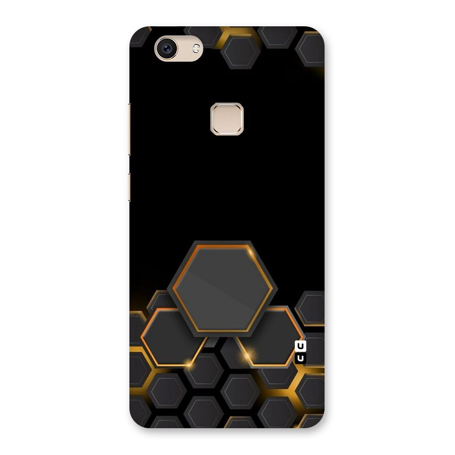 Black Gold Hexa Back Case for Vivo V7