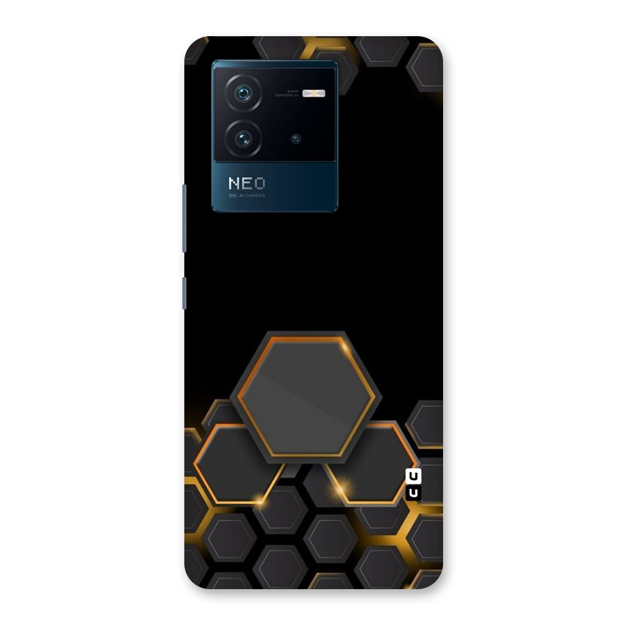Black Gold Hexa Back Case for Vivo iQOO Neo 6 5G
