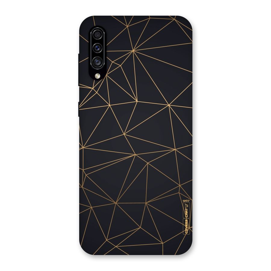 Black Golden Lines Back Case for Galaxy A30s