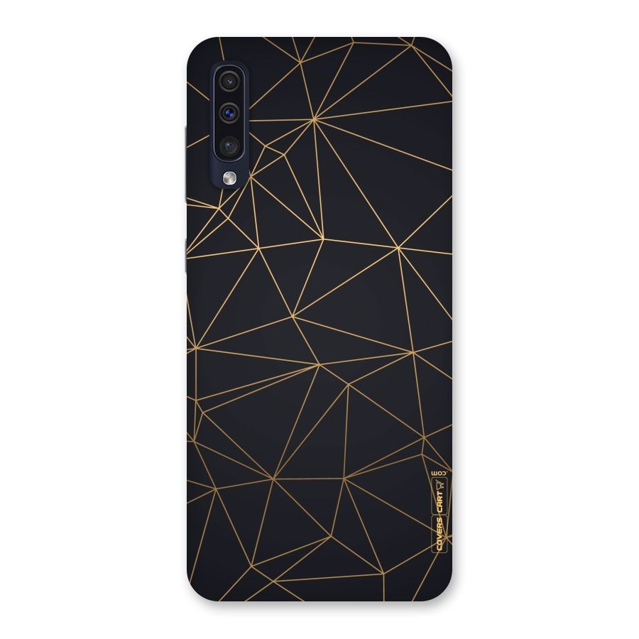 Black Golden Lines Back Case for Galaxy A50s