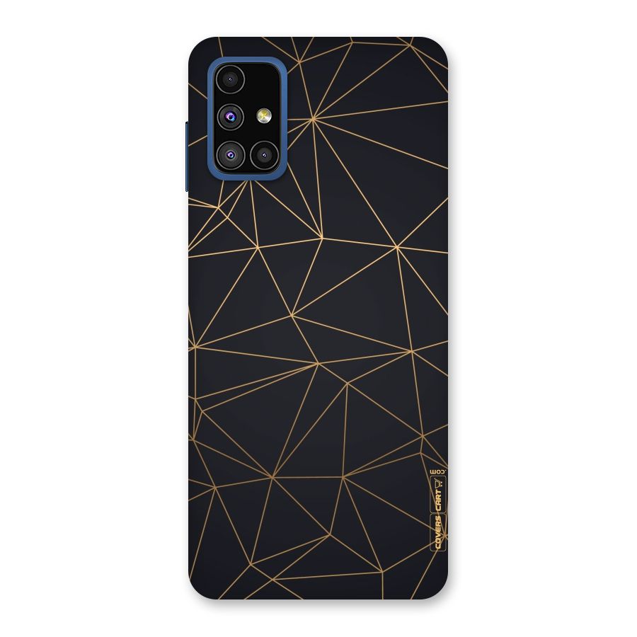 Black Golden Lines Back Case for Galaxy M51