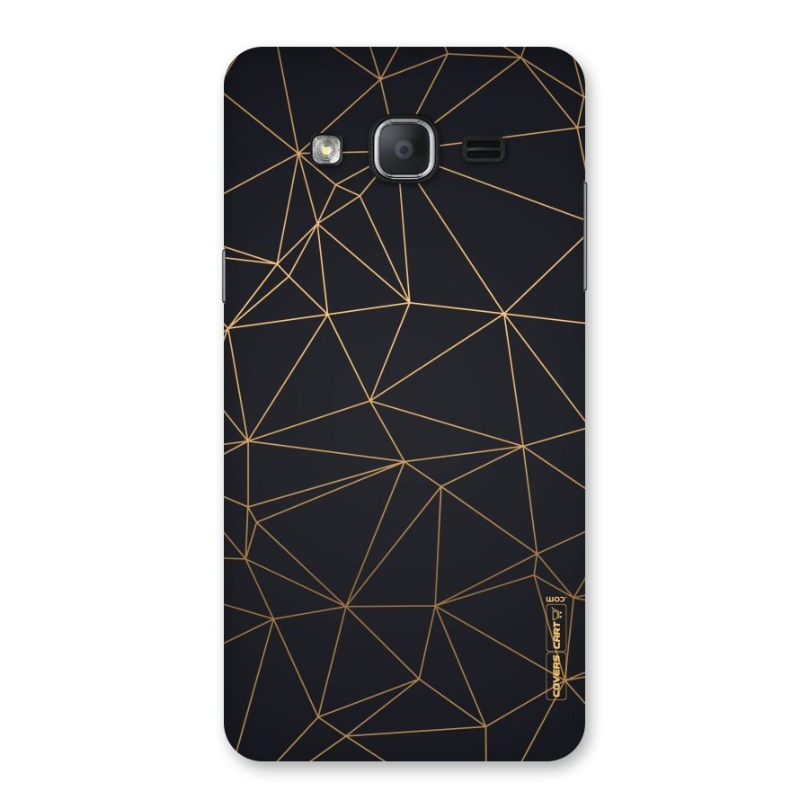 Black Golden Lines Back Case for Galaxy On7 2015
