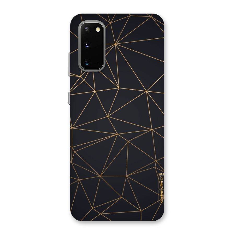 Black Golden Lines Back Case for Galaxy S20