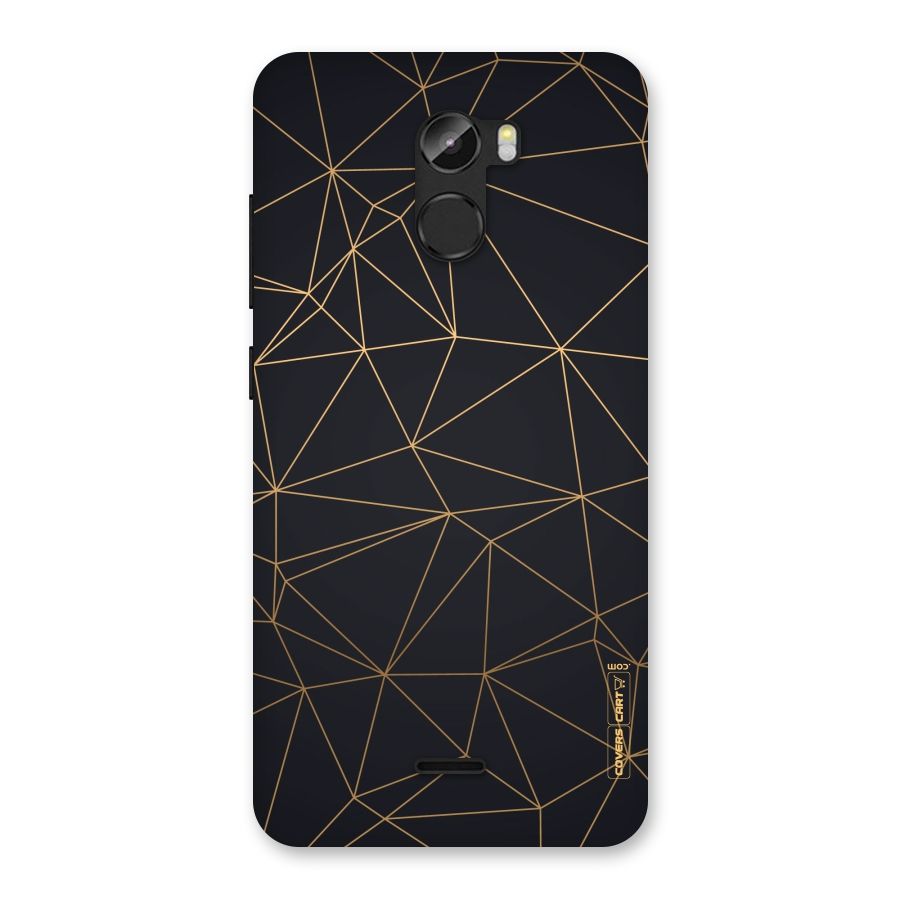 Black Golden Lines Back Case for Gionee X1