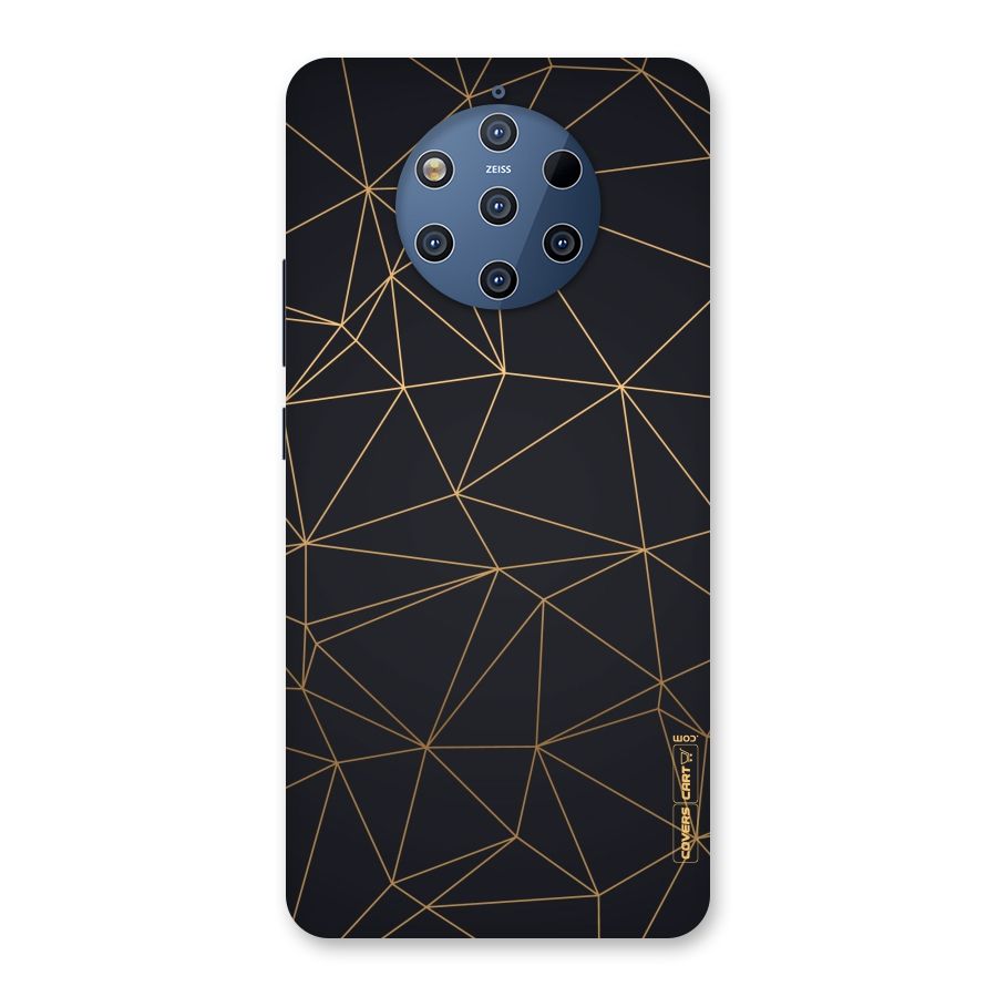 Black Golden Lines Back Case for Nokia 9 PureView