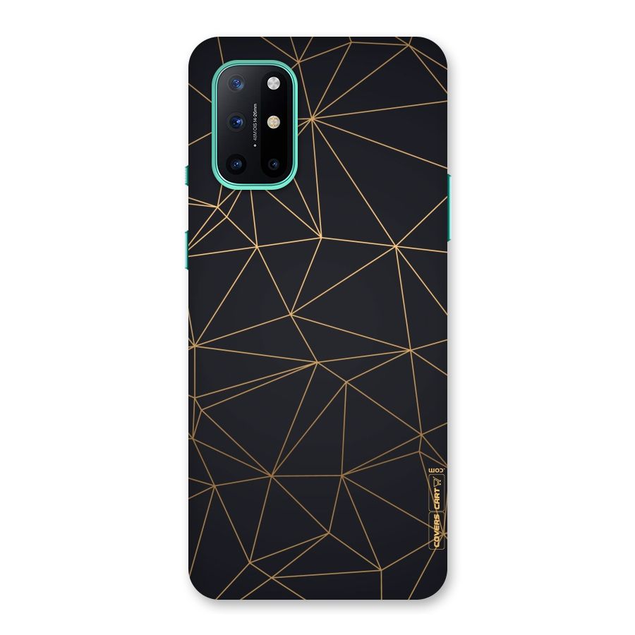 Black Golden Lines Back Case for OnePlus 8T
