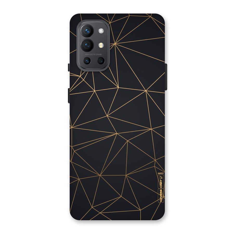 Black Golden Lines Back Case for OnePlus 9R