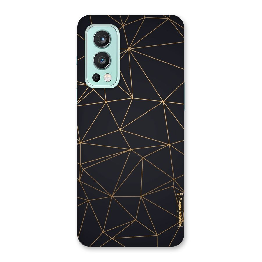 Black Golden Lines Back Case for OnePlus Nord 2 5G