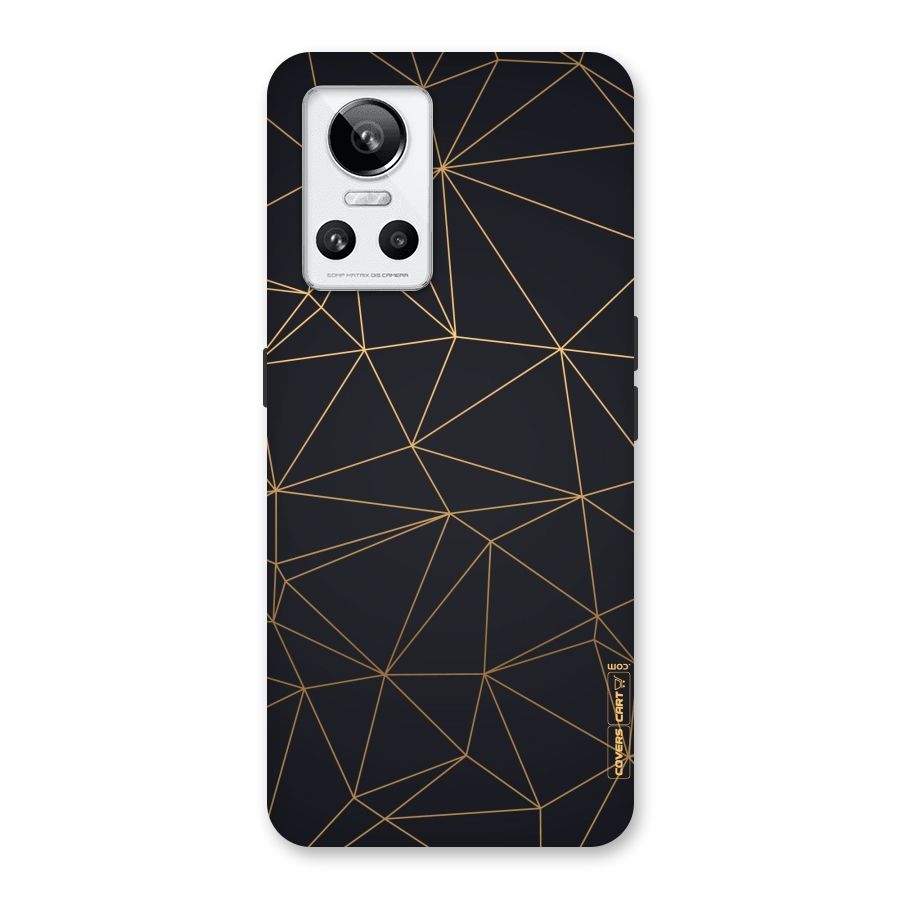 Black Golden Lines Back Case for Realme GT Neo 3