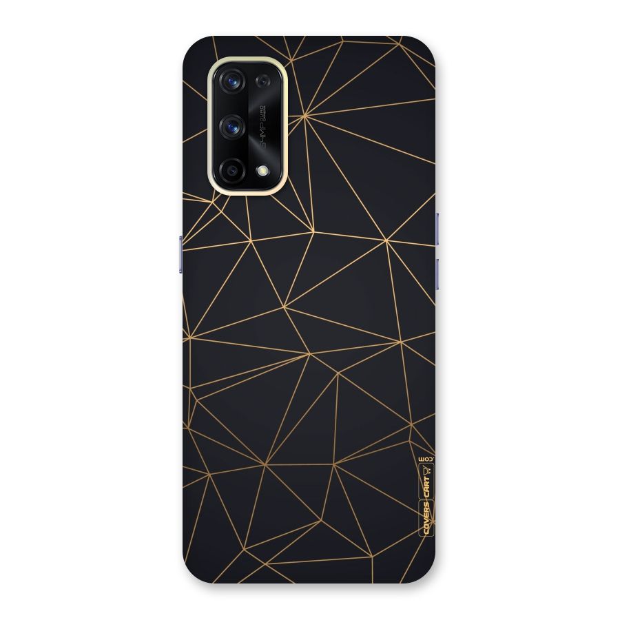 Black Golden Lines Glass Back Case for Realme X7 Pro