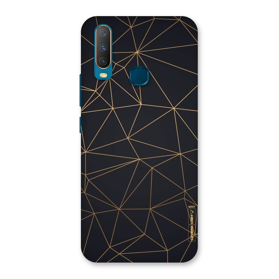 Black Golden Lines Back Case for Vivo Y12