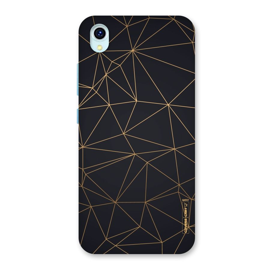 Black Golden Lines Back Case for Vivo Y1s
