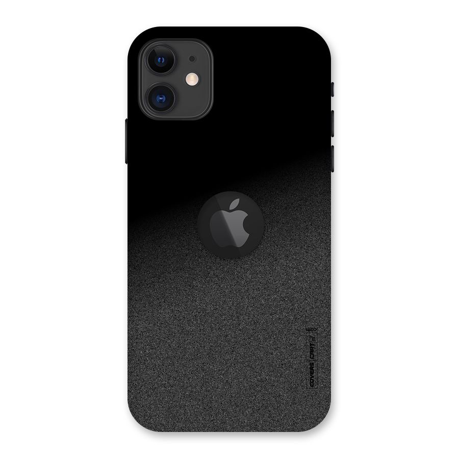Black Grey Noise Fusion Back Case for iPhone 11 Logo Cut