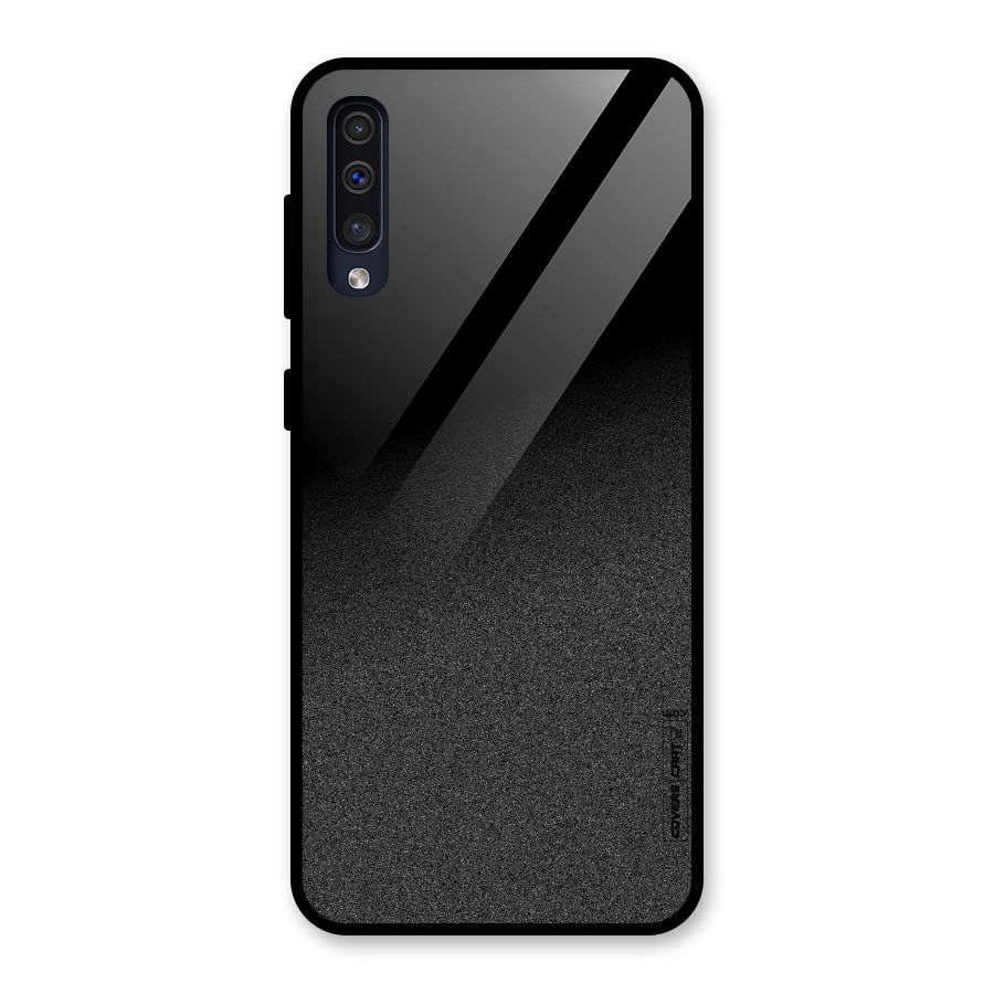 Black Grey Noise Fusion Glass Back Case for Galaxy A50