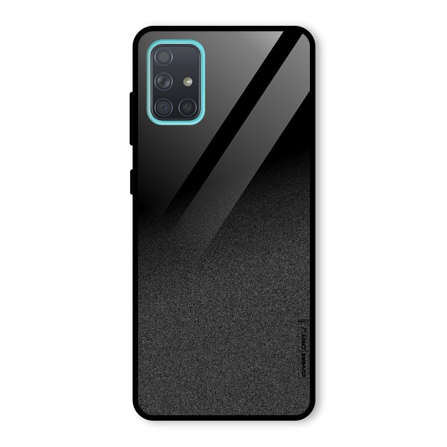 Black Grey Noise Fusion Glass Back Case for Galaxy A71