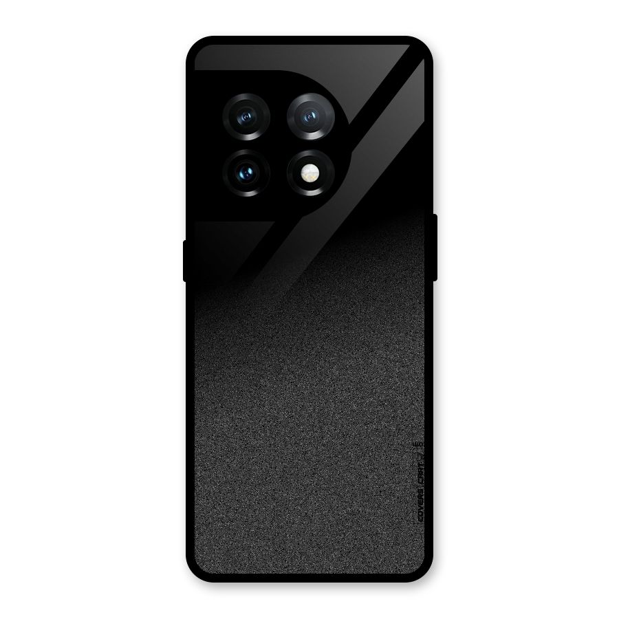 Black Grey Noise Fusion Glass Back Case for OnePlus 11