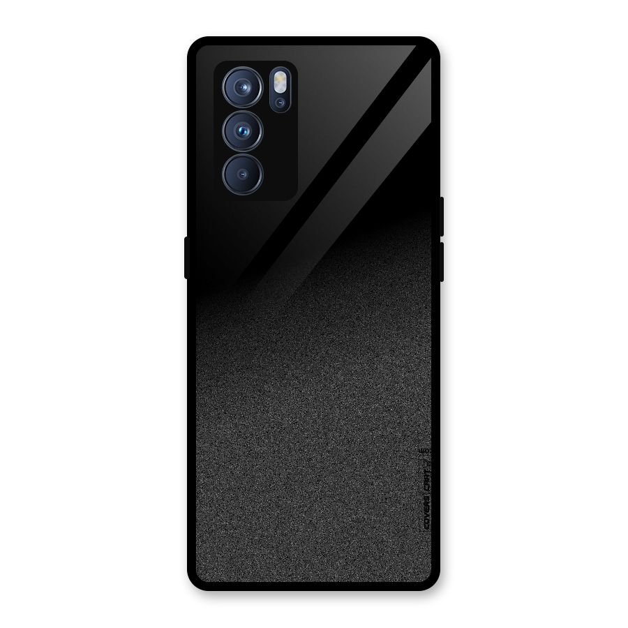 Black Grey Noise Fusion Glass Back Case for Oppo Reno6 Pro 5G