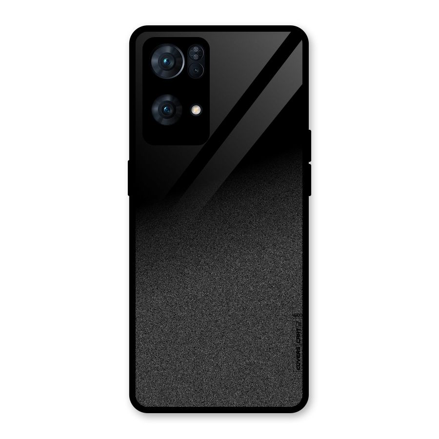 Black Grey Noise Fusion Glass Back Case for Oppo Reno7 Pro 5G