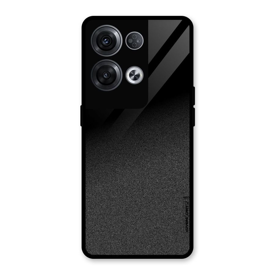 Black Grey Noise Fusion Glass Back Case for Oppo Reno8 Pro 5G