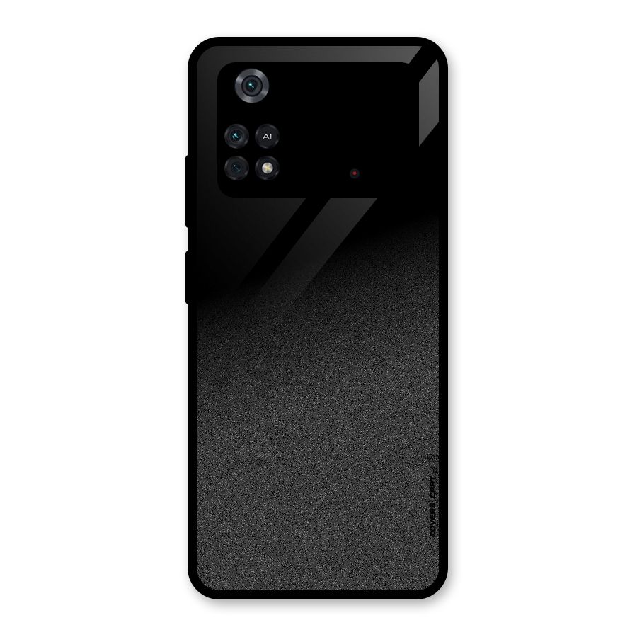 Black Grey Noise Fusion Glass Back Case for Poco M4 Pro 4G