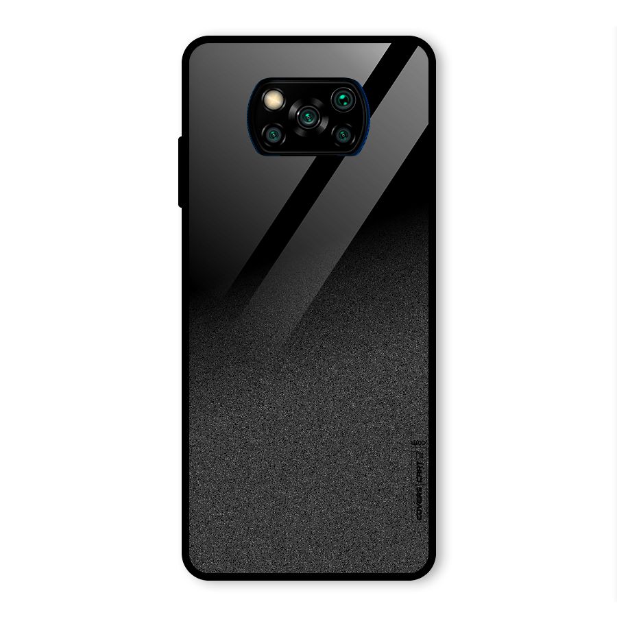 Black Grey Noise Fusion Glass Back Case for Poco X3 Pro