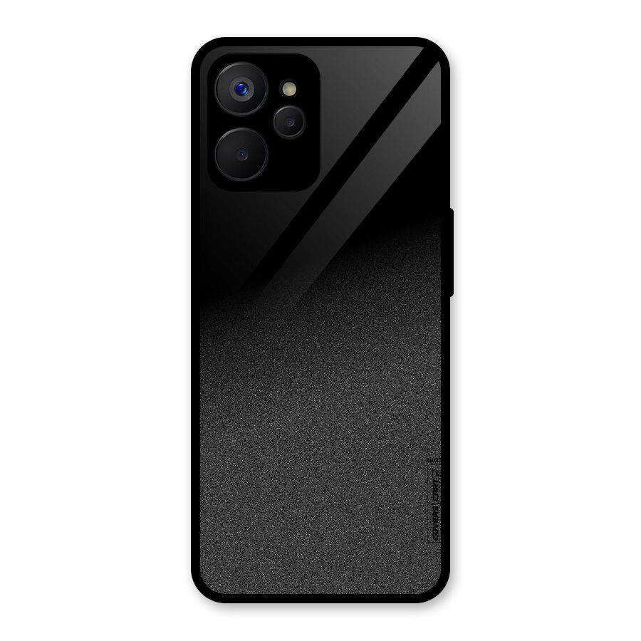 Black Grey Noise Fusion Glass Back Case for Realme 9i 5G