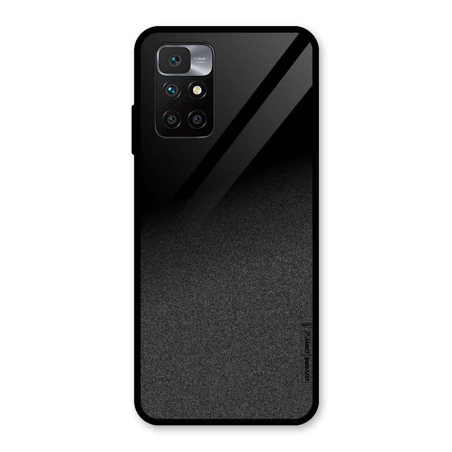 Black Grey Noise Fusion Glass Back Case for Redmi 10 Prime