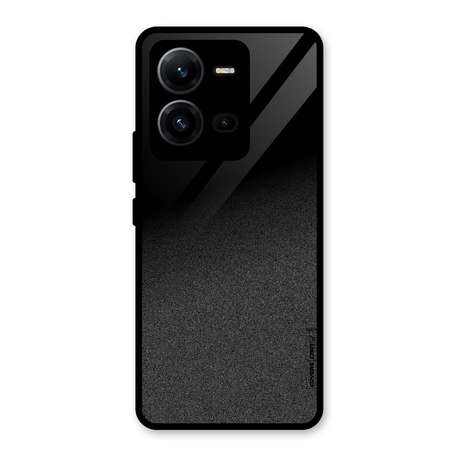 Black Grey Noise Fusion Glass Back Case for Vivo V25