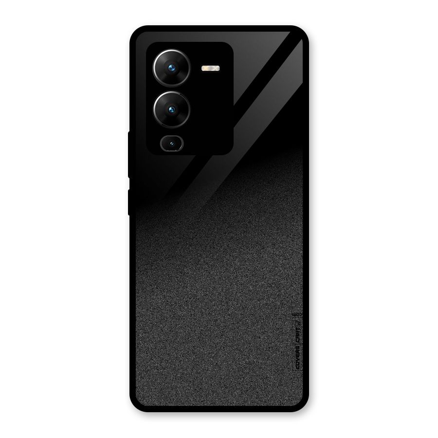 Black Grey Noise Fusion Glass Back Case for Vivo V25 Pro