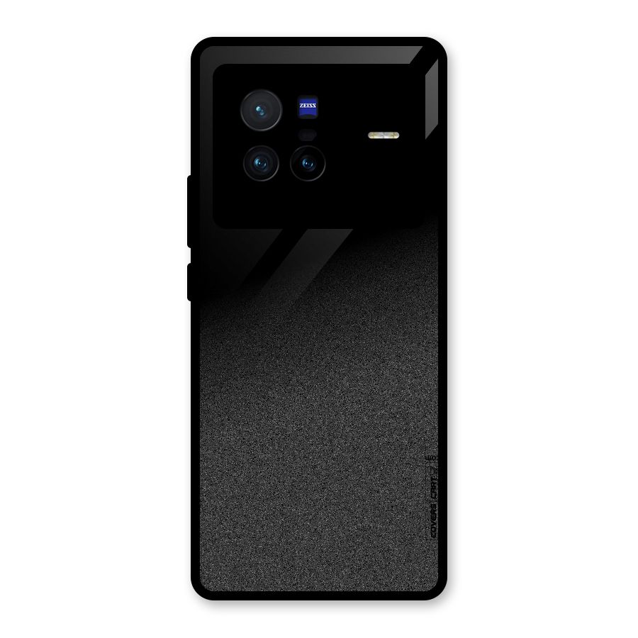 Black Grey Noise Fusion Glass Back Case for Vivo X80