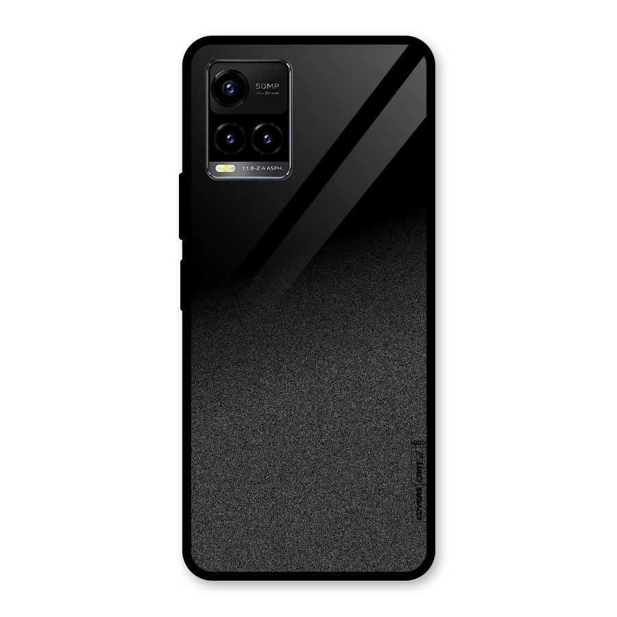 Black Grey Noise Fusion Glass Back Case for Vivo Y33s
