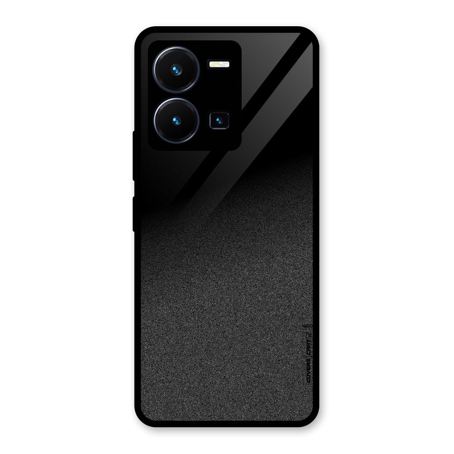 Black Grey Noise Fusion Glass Back Case for Vivo Y35