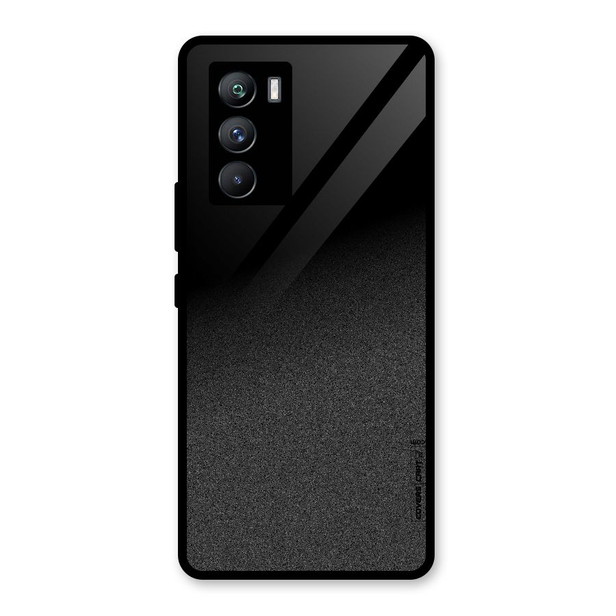 Black Grey Noise Fusion Glass Back Case for Vivo iQOO 9 SE