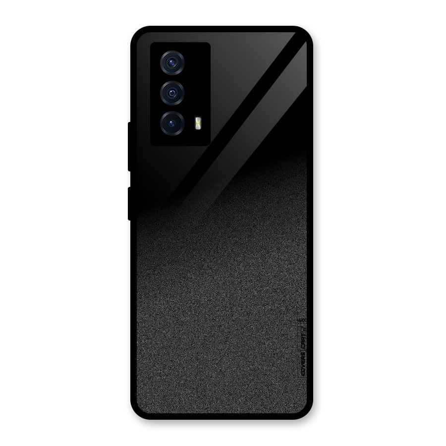 Black Grey Noise Fusion Glass Back Case for Vivo iQOO Z5