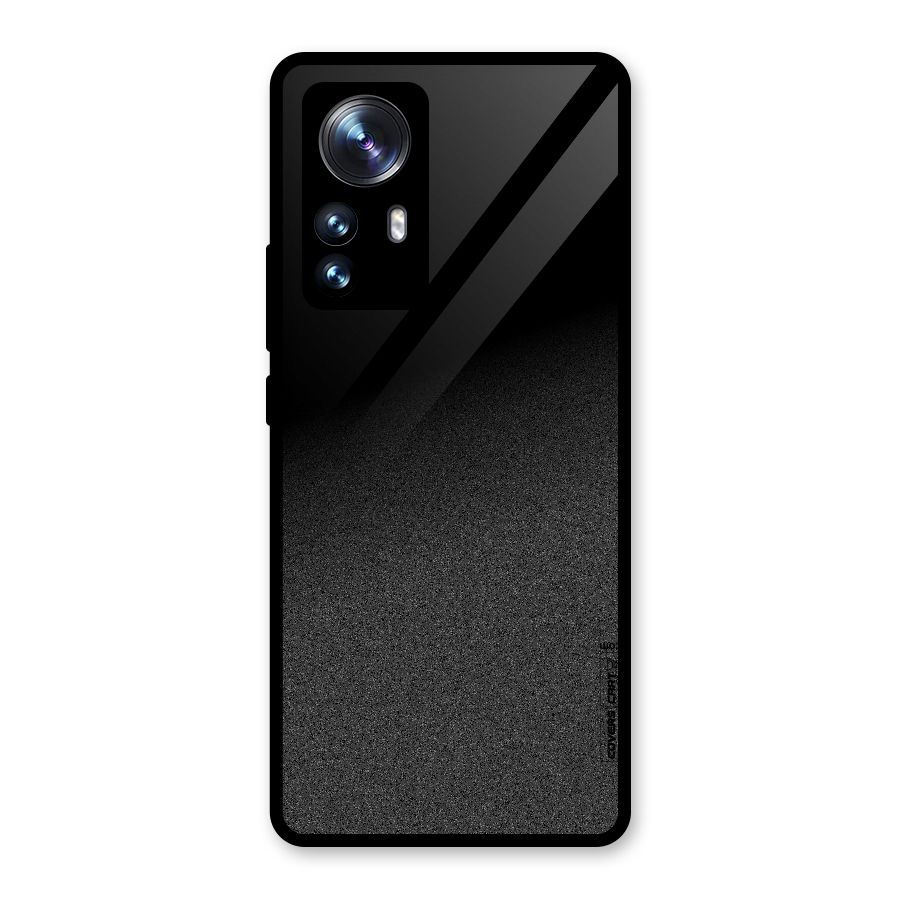 Black Grey Noise Fusion Glass Back Case for Xiaomi 12 Pro