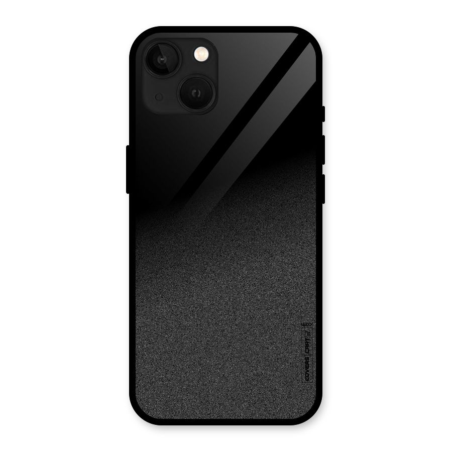 Black Grey Noise Fusion Glass Back Case for iPhone 13
