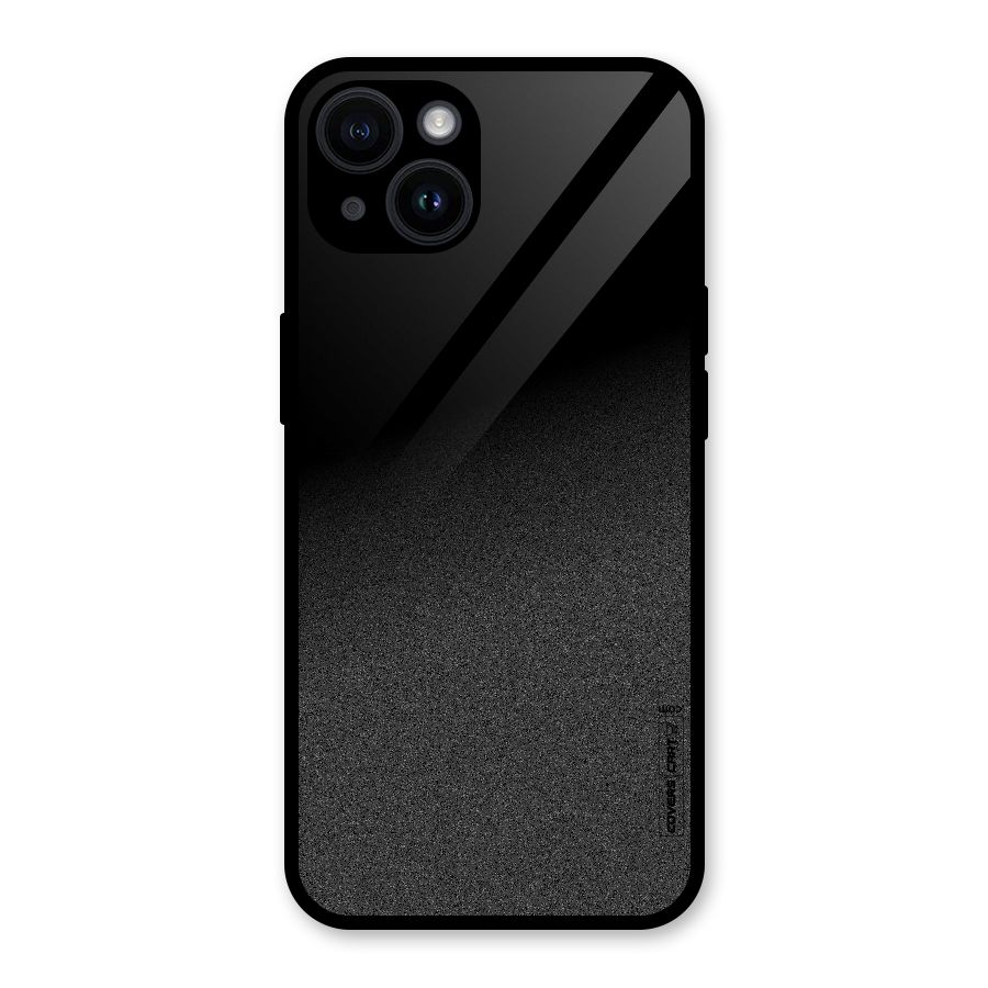 Black Grey Noise Fusion Glass Back Case for iPhone 14