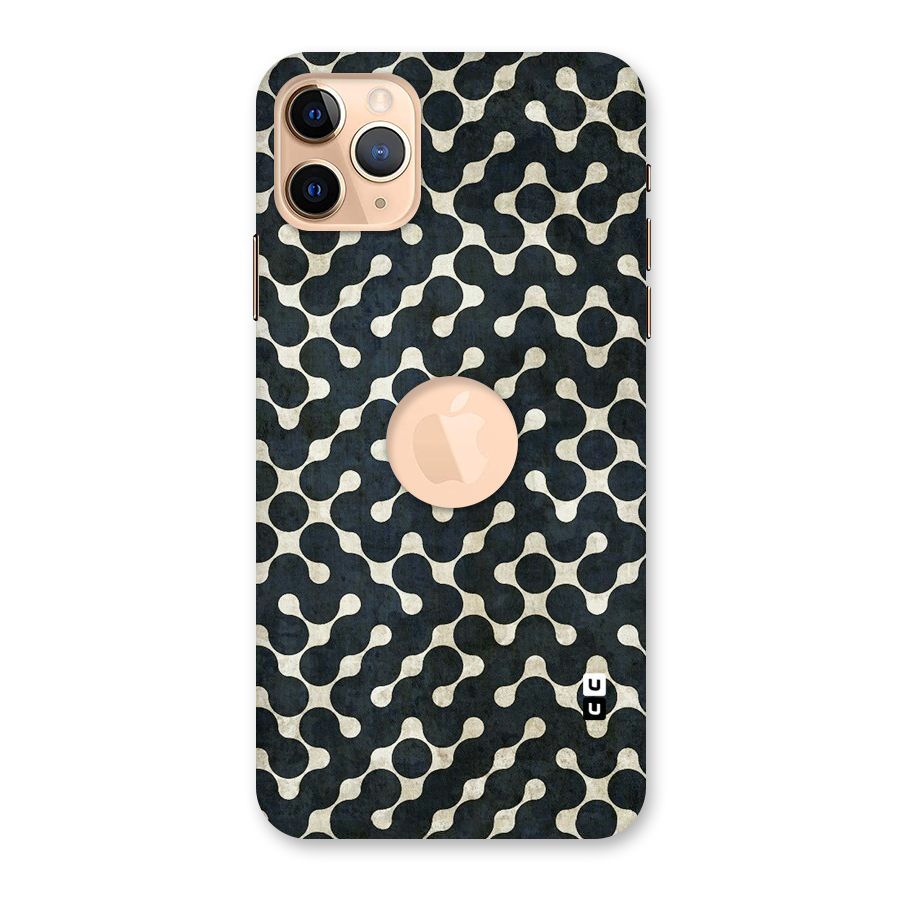 Black Maze Design Back Case for iPhone 11 Pro Max Logo Cut