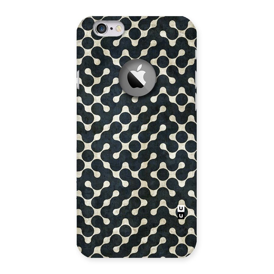 Black Maze Design Back Case for iPhone 6 Logo Cut