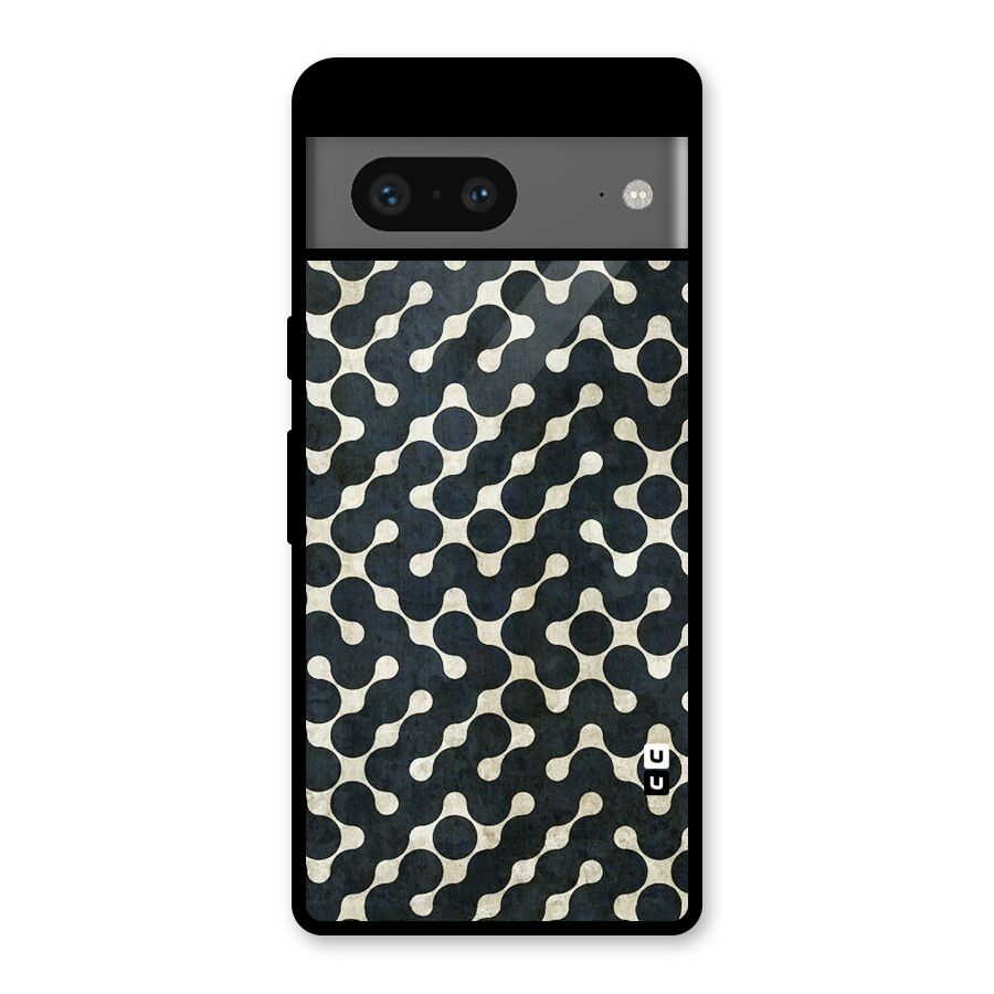 Black Maze Design Glass Back Case for Google Pixel 7
