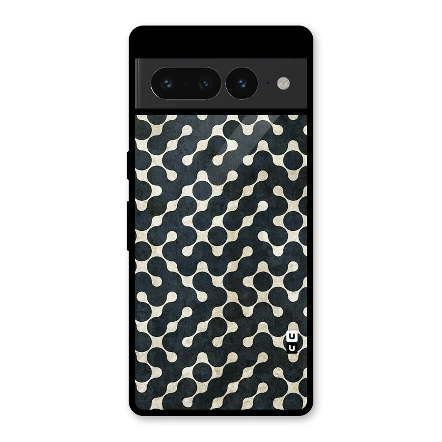 Black Maze Design Glass Back Case for Google Pixel 7 Pro