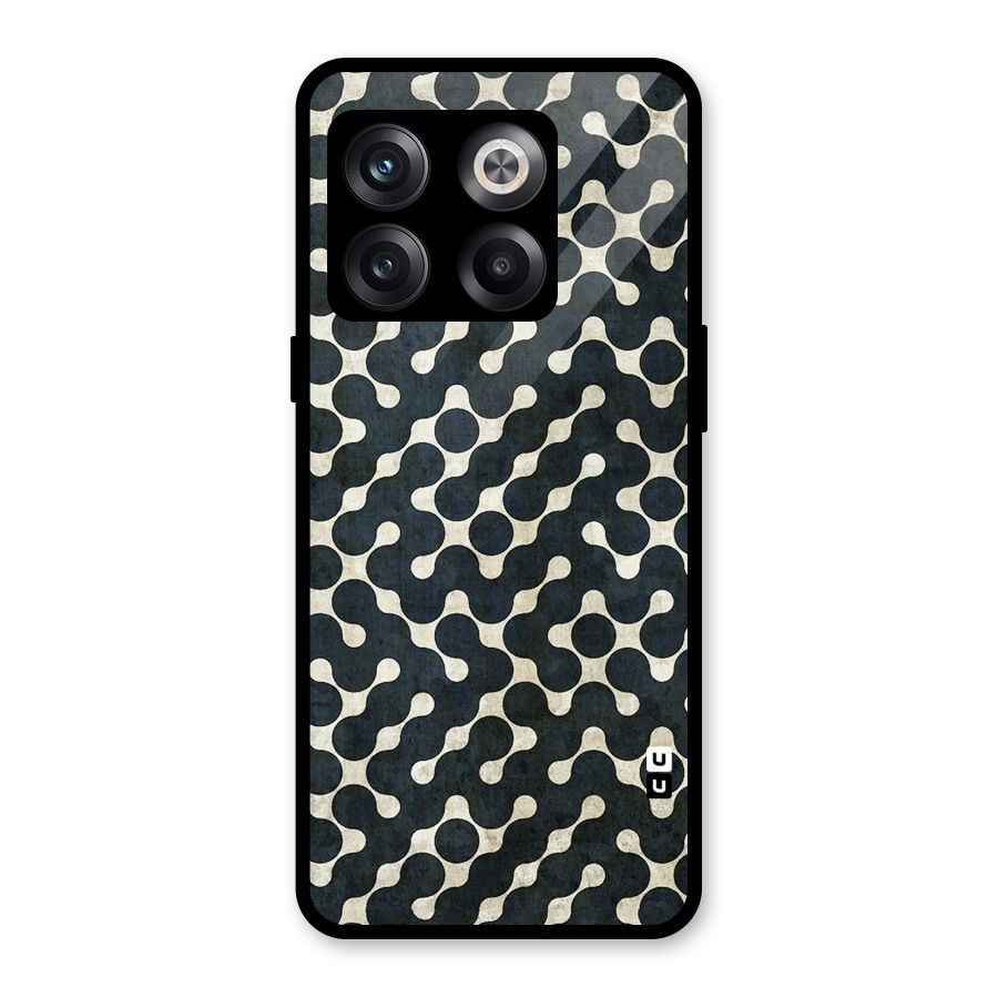 Black Maze Design Glass Back Case for OnePlus 10T